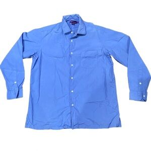Ralph Lauren Purple Label Luxury Button Down Shirt Blue Men’s  Large